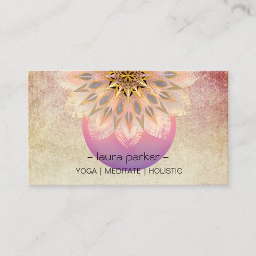 Yoga Meditation Lotus Flower Massage Meditation  Business Card