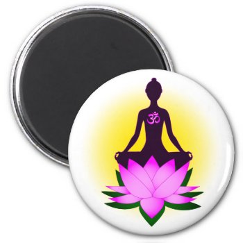 Yoga Meditation Magnet by pixxart at Zazzle