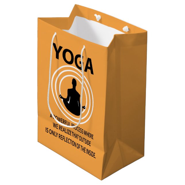 Yoga Meditation  Medium Gift Bag (Front Angled)