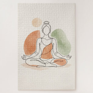 Yoga Meditation Minimalist Puzzle Gift