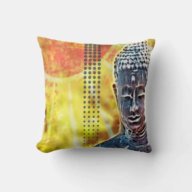 Yoga Meditation New Age Spiritual Zen Buddha Throw Pillow | Zazzle