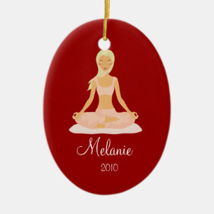 YOGA MEDITATION Personalized Christmas Ornament