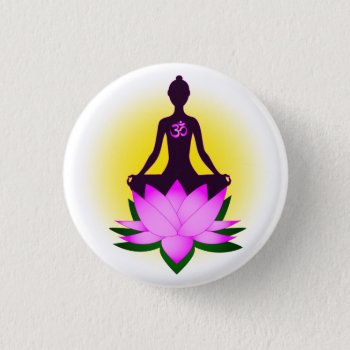 Yoga Meditation Pinback Button by pixxart at Zazzle