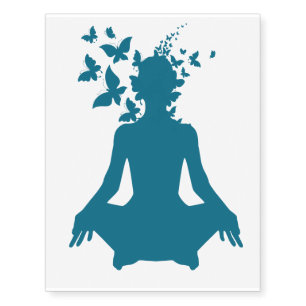 yoga meditation positive energy peace of mind temporary tattoos