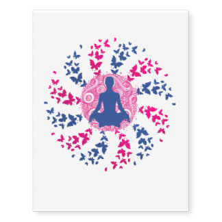 yoga meditation positive energy peace of mind temporary tattoos