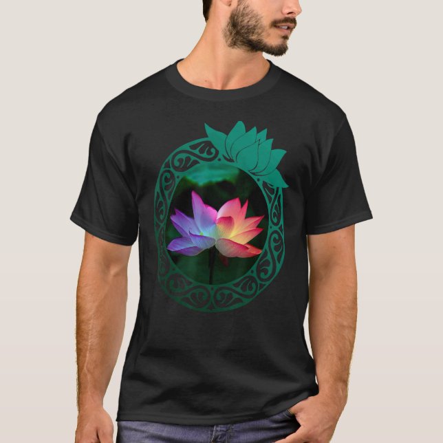 Yoga Meditation Rainbow Lotus Fashion Clothing Top (Front)