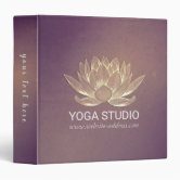 Yoga Studio Meditation Instructor Life Coach OM 3 Ring Binder, Zazzle