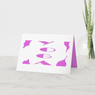 Yoga meditation relaxation pale purple white yoga  card