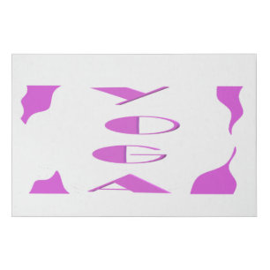Yoga meditation relaxation pale purple white yoga  faux canvas print
