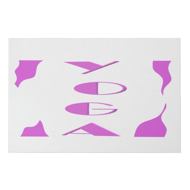 Yoga meditation relaxation pale purple white yoga  faux canvas print (Front)
