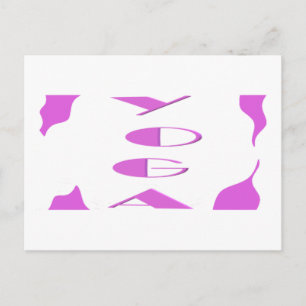 Yoga meditation relaxation pale purple white yoga  postcard