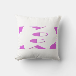 Yoga meditation relaxation pale purple white yoga throw pillow