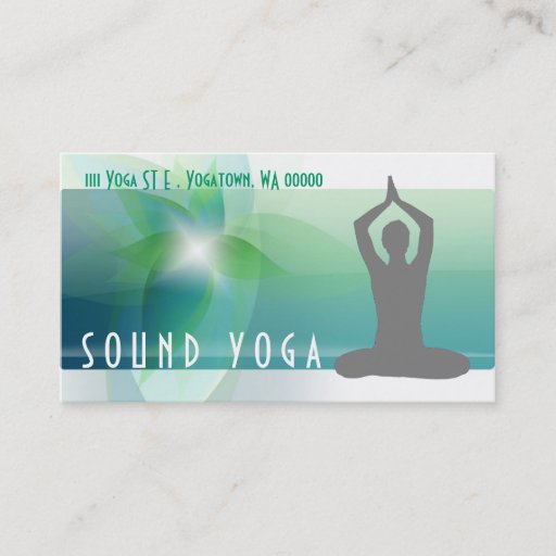 Customizable Yoga, Meditation, Spiritual Business Card