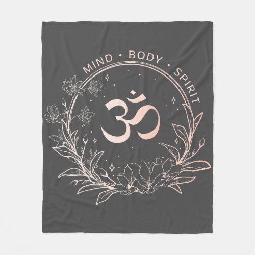 Yoga Meditation Spiritual Namaste Mind  Body Fleece Blanket