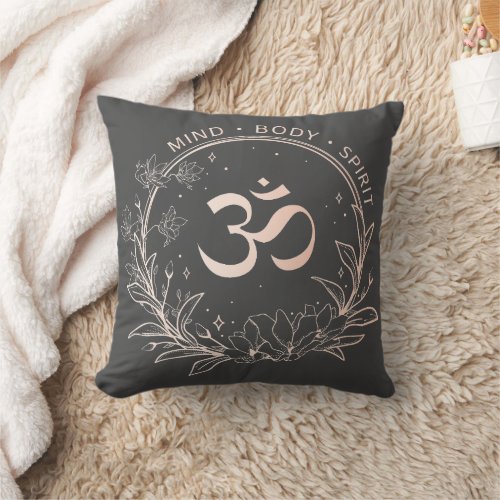 Yoga Meditation Spiritual Namaste Mind  Body Throw Pillow