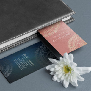 Yoga Meditation Teacher Gold Mandala Loyalty Punch Card