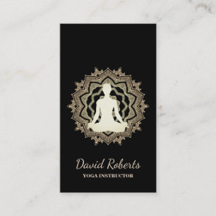 Yoga Meditation Teacher Instructor Lotus Mandala Business Card
