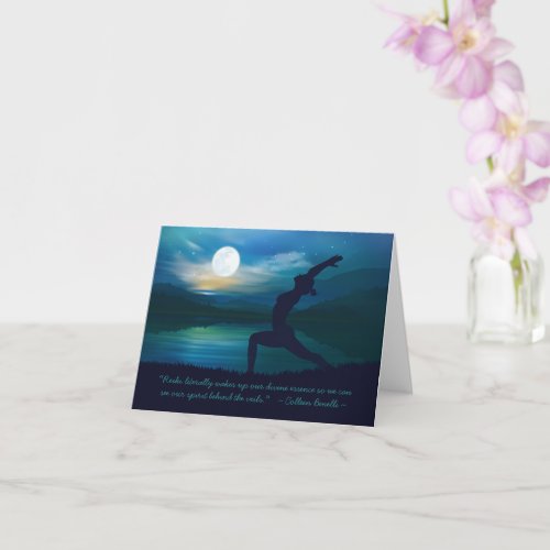 Yoga Meditation Teacher Moon Salutation Pose Quote Card