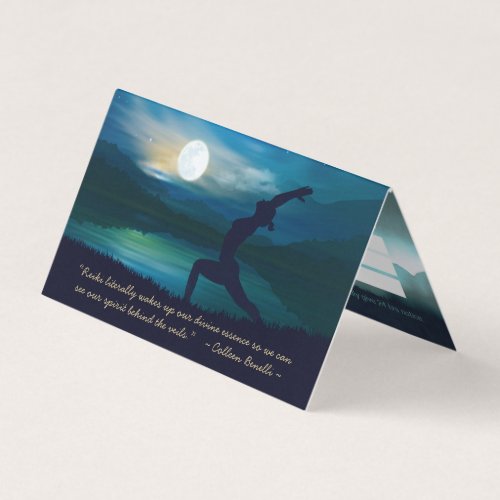 Yoga Meditation Teacher Moon Salutation Price List Business Card