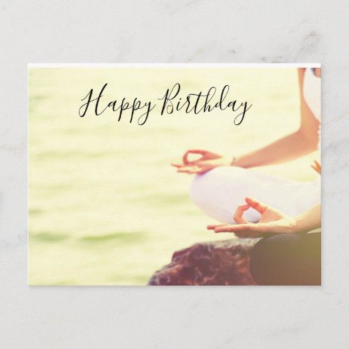Yoga Meditation the index finger Birthday Card
