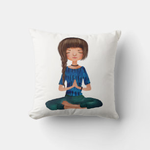 Yoga Meditation Throw Pillow