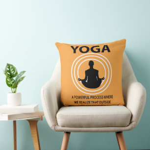 Yoga Meditation  Throw Pillow