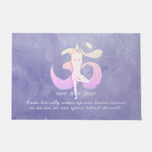 Yoga Meditation Tree Pose Quotes Welcome Doormat