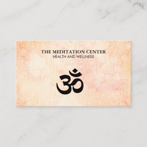 Yoga Meditation Tribal Pattern Business Card