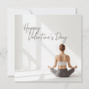 Yoga Meditation Valentine’s Day Card