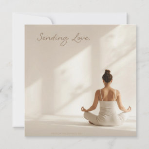 Yoga Meditation Valentine’s Day Card Sending Love