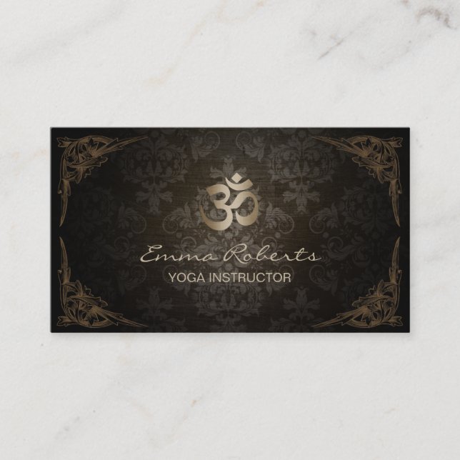 Yoga & Meditation Vintage Damask Loyalty Punch (Front)