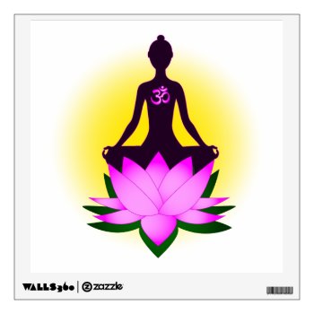 Yoga Meditation Wall Sticker by pixxart at Zazzle
