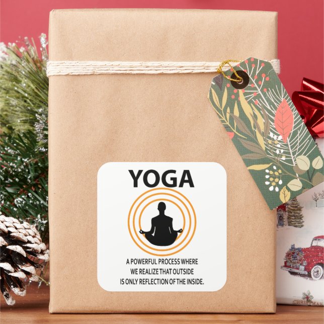 Yoga Meditation Yoga Square Sticker (Holiday)