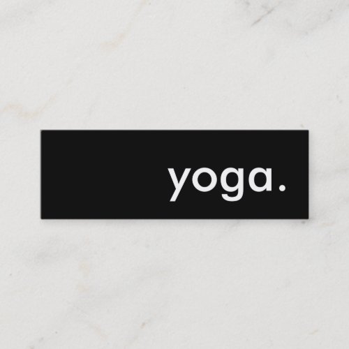 yoga. business card