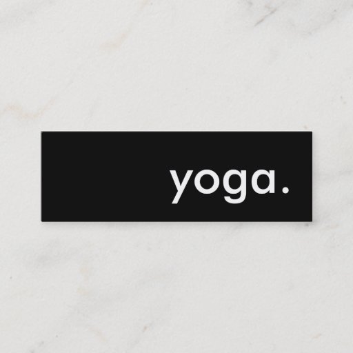 Customizable yoga. business card