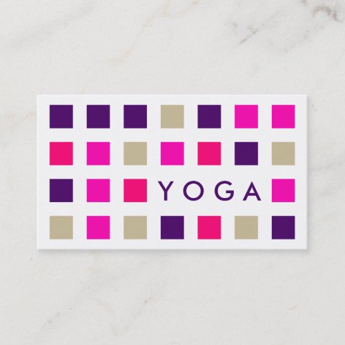 YOGA (mod squares) Business Card Template
