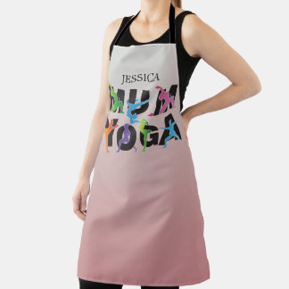 Yoga Mom Meditation Hobby Cute Mom Apron