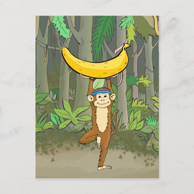 Yoga Monkey Postcard (Front)
