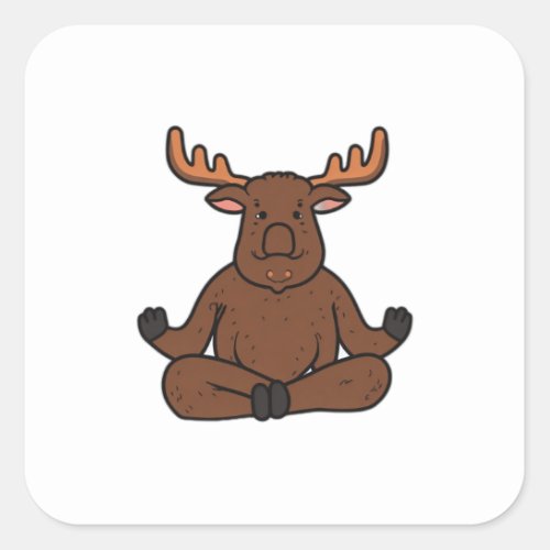 Yoga moose Sticker 