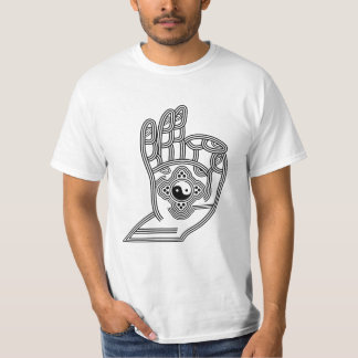 Yoga Mudra with Yin Yang and Your Name T-Shirt