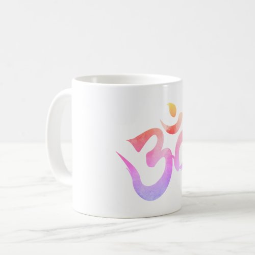 Yoga Mug Mantra Om Waterololor Om Mug