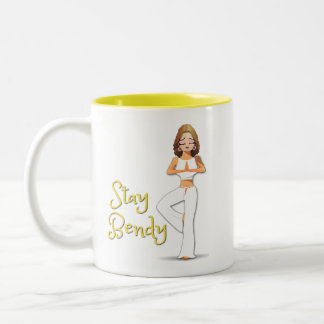 Yoga Mug White with Yellow