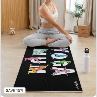 YOGA MUM, personalize Name Yoga Mat
