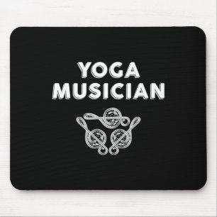 Yoga Musician Treble Clef Zen Music Theory Perform Mouse Pad