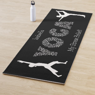 Yoga, My Stress Relief! - Black and White Yoga Mat