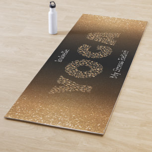 Yoga, My Stress Relief! - Gold Glitter Yoga Mat
