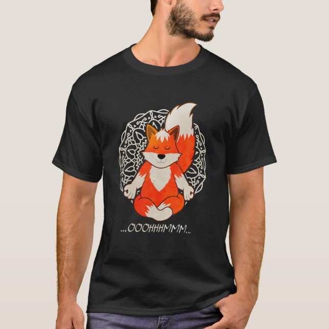 Yoga Namaste Fox Funny Fox Fox T-Shirt (Front)