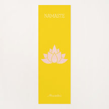 Yoga Namaste Gold Color Lotus Girl Pose Graphic