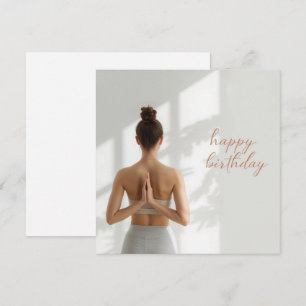 Yoga Namaste Happy Birthday Card