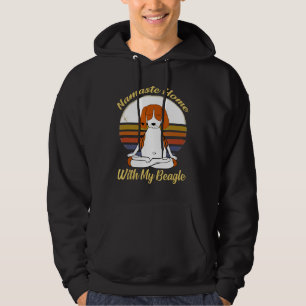 Yoga Namaste Home With My Beagle Vintage Hoodie